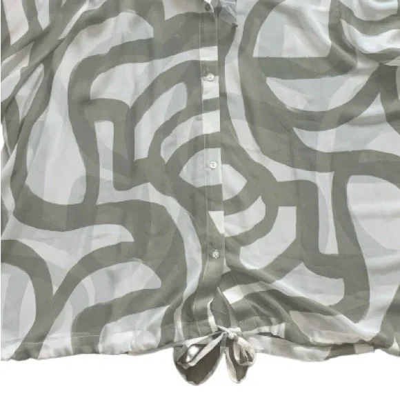 WYNNELAYERS Brush Stroke Printed Chiffon Top - Picture 3 of 3